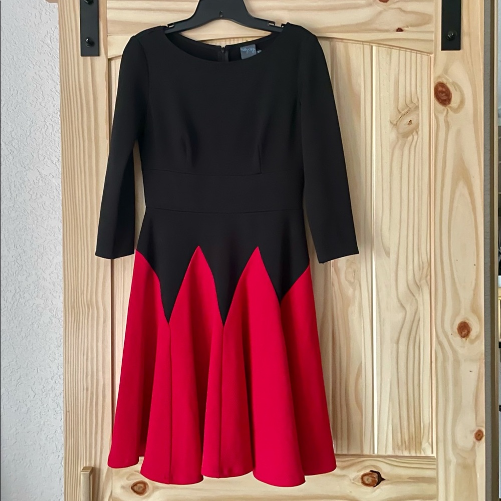 Black and Red Midi dress